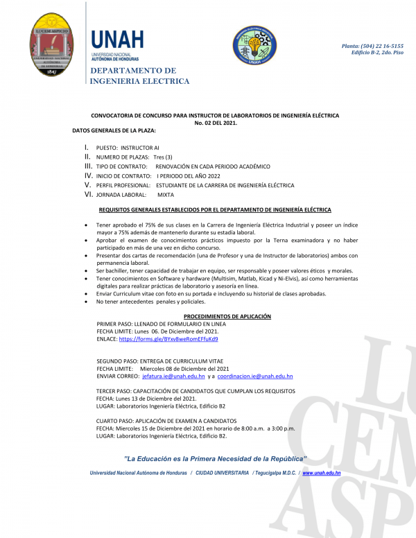 Convocatoria No2 2021 Concurso Instructores 1